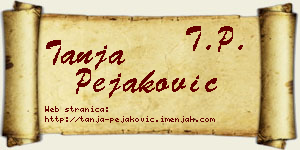 Tanja Pejaković vizit kartica